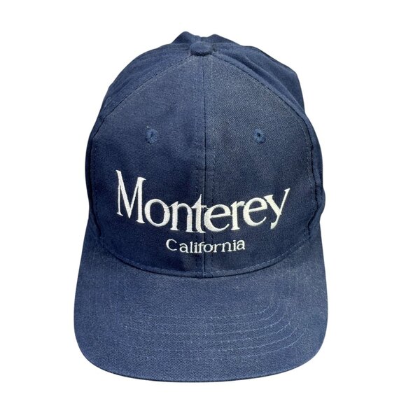 Monterey California Hat Navy Blue Snapback Vintage 90s Y2K Cotton Baseball Cap - Picture 2 of 8